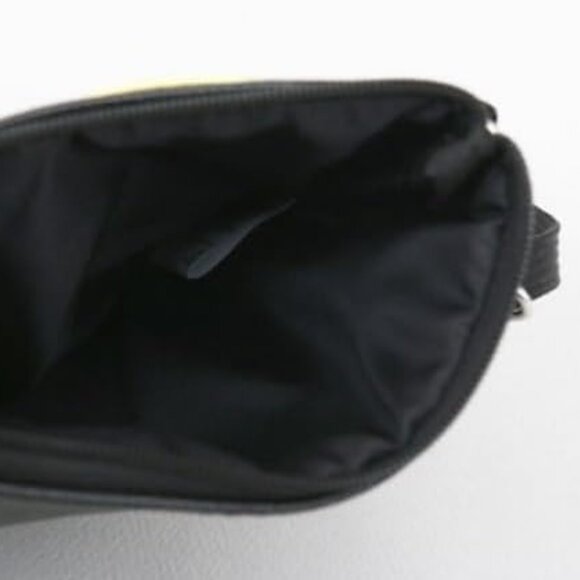 Black Small Crossbody Shoulder Bag with Zipper for Unisex - Picture 6 of 8